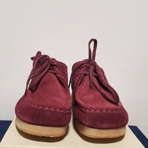 Clarks Padmora Wallabees Wine Suede Size 8